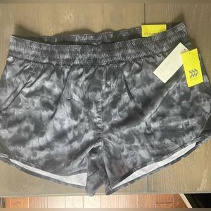 All in Motion Black Camouflage Mid-rise 3” Inseam Running/Workout Shorts